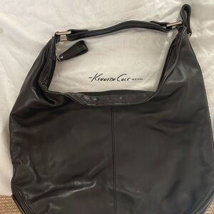 Kenneth Cole Classic Brown Leather Hobo Bag
